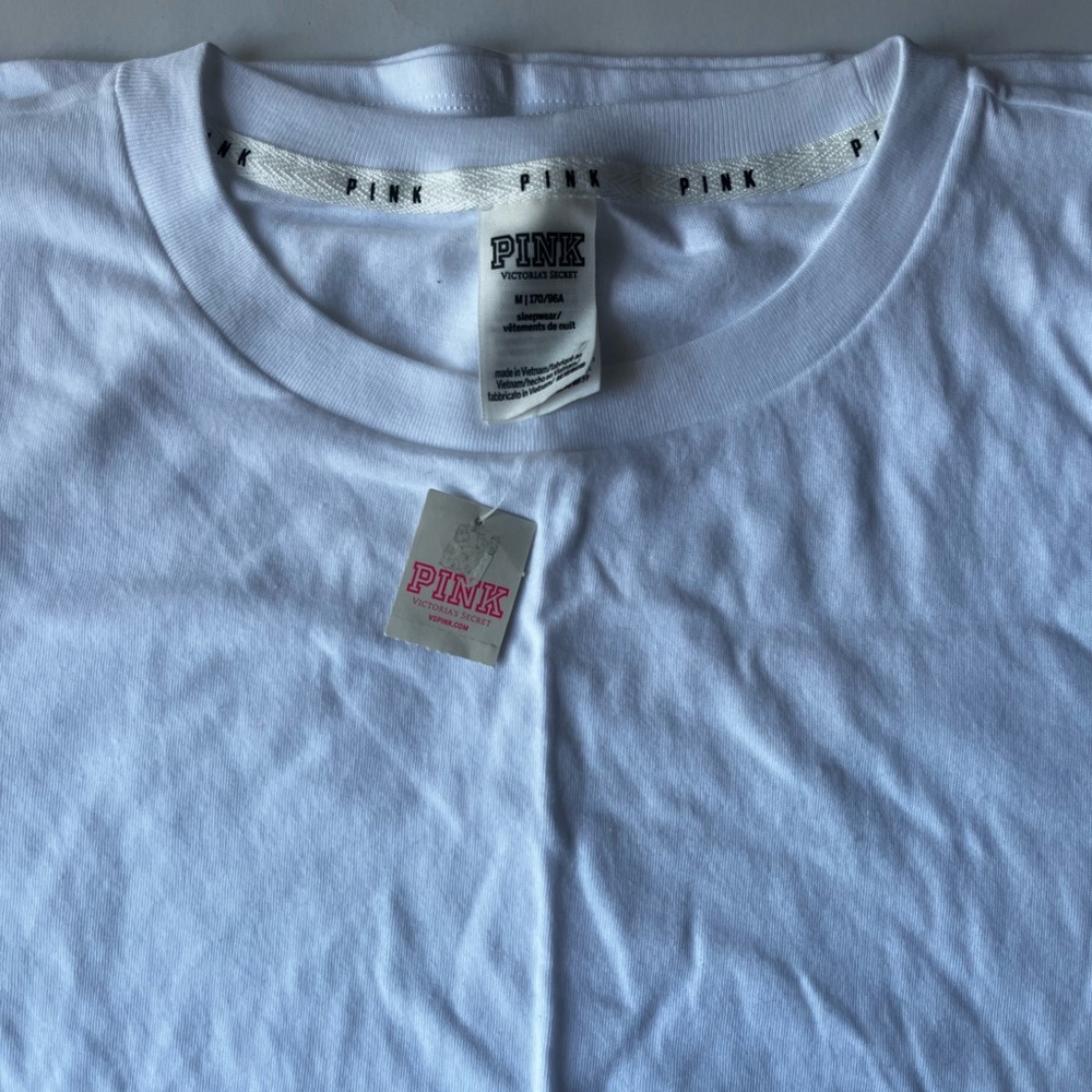 Pink white short sleeve